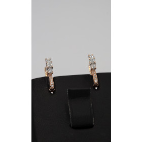 Сережки из красного золота 585* с бриллиантами